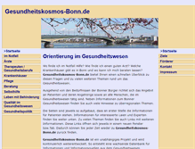 Tablet Screenshot of gesundheitskosmos-bonn.de